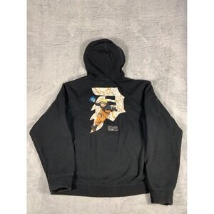 Naruto X Primitive Graphic Hoodie Mens M Black Pullover Anime 2000s Long Sleeve